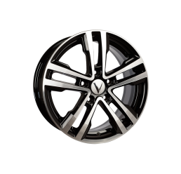 Vector B197 black polished R16 W6.5 PCD5x114.3 ET38 DIA67.1